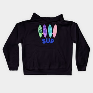 Cute Sup Colorful Paddleboards Kids Hoodie